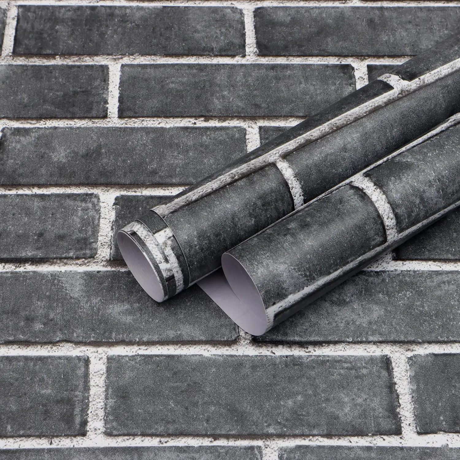 Blue Black Brick Wallpaper Peel and Stick Wallpaper Self-Adhesive Removable 3D Kitchen Backsplash