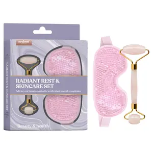 Seeboo 2-Piece: Cooling Beads Eye Mask & Jade Facial Roller Skincare Set