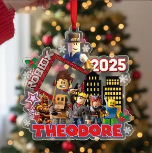 Custom Roblox Game FLAT Ornament, Roblox Christmas Kid Gift, Roblox Game Xmas Ornament, Gamer Keepsake, Custom Christmas Ornament