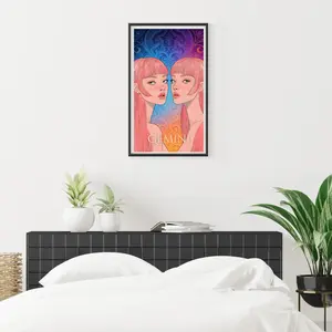 New Diamond Painting Kit Gemini Zodiac Sign, Full Round Drill Art Set, Home Decor, DIY Wall Decoration, Best Gift, Birthday Present