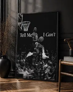 Michael Jordan Dunk Poster Motivational Quote Print Basketball Gift Wall Art Poster Unframed HD Print Home Office Decor Unique Trendy Gift