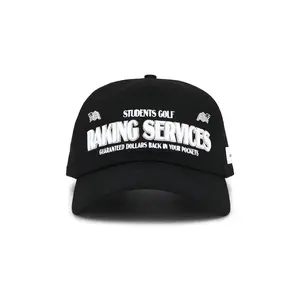 Students Golf Raking Services Snap Back Hat in Black