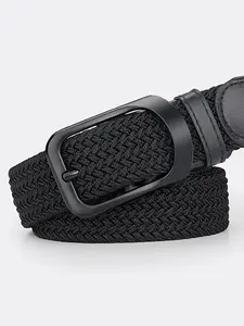 Durable Alloy Buckle Braided Belt, Casual Tough Style Belt, Universal Braided Belt for Men & Women for Business and Casual Wear, Trendy Belt, Casual Waist Belt