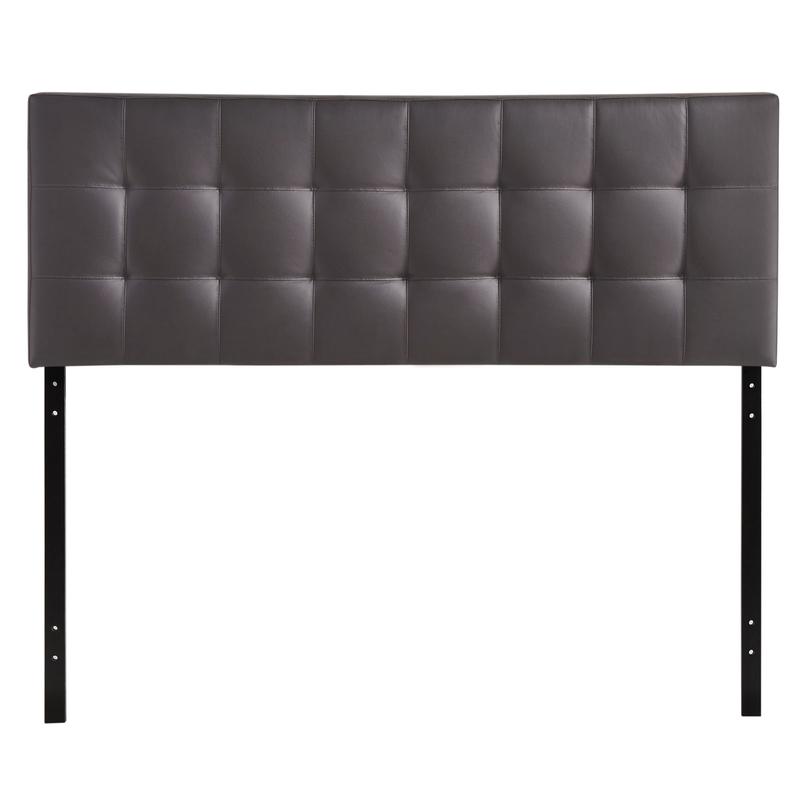 Modway Lily Queen Upholstered Vinyl Headboard in Brown