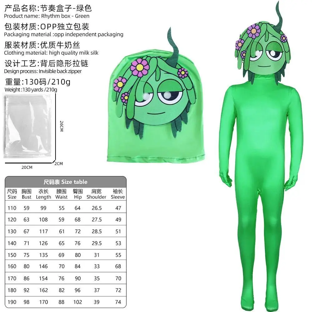 Game Incrediboxs Sprunki Cosplay Costume Music Game Character Tight Bodysuit Halloween Carnival Themed Party Boys Girls Outfits