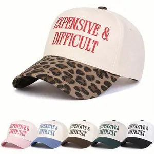 EXPENSIVE & DIFFICULT Letter Embroidery Baseball Cap – Adjustable Casual Unisex Hat
