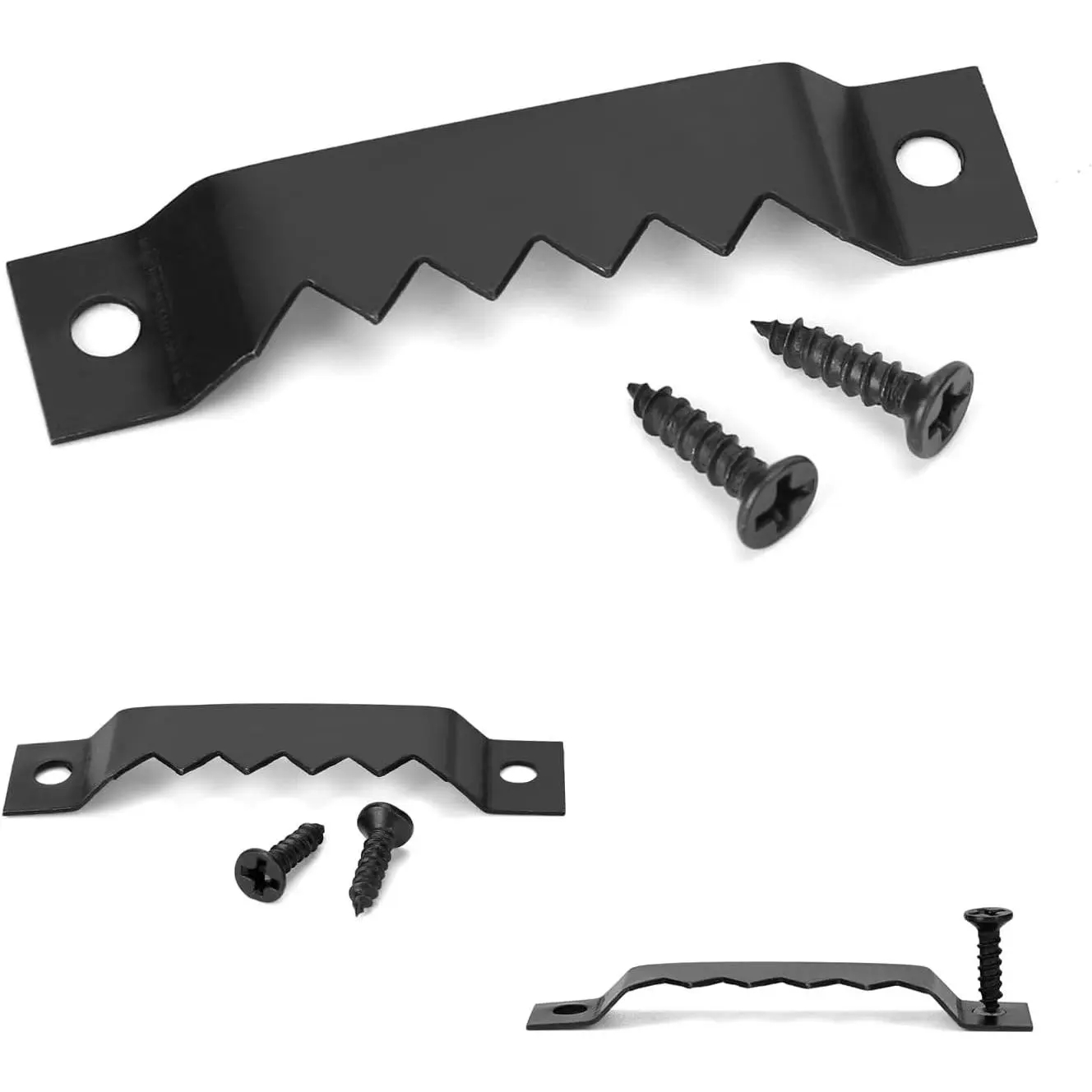 Heavy Duty Sawtooth Picture Hangers (50-Pack with 100-Count Screws), 50 lbs Load Capacity, 2.125 in Wide 0.47 in Tall, Wide Function Hanging Hooks for Classroom Blackboard Canvas, Easy Installation Tools & Hardware Fasteners
