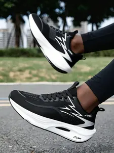 1 Pair Unisex Gradient Running Shoes | Trendy Sport Style | Breathable Upper + Durable Sole + Multi-Color | For Running & Gym / Daily Outfits / Light Sports