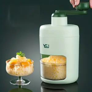 1pc Manual Crank Shaved Ice Maker - Stainless Hand- Ice Crusher Suitable for, Parties, Desserts, Slushies, Popsicles, for Hot Drinks - Portable Ice Machine
