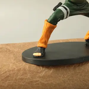 15CM Anime Naruto: Shippūden Rock Lee Naruto Fighting Stance Model Toy Gift Action Figure Famous Battle Scenes