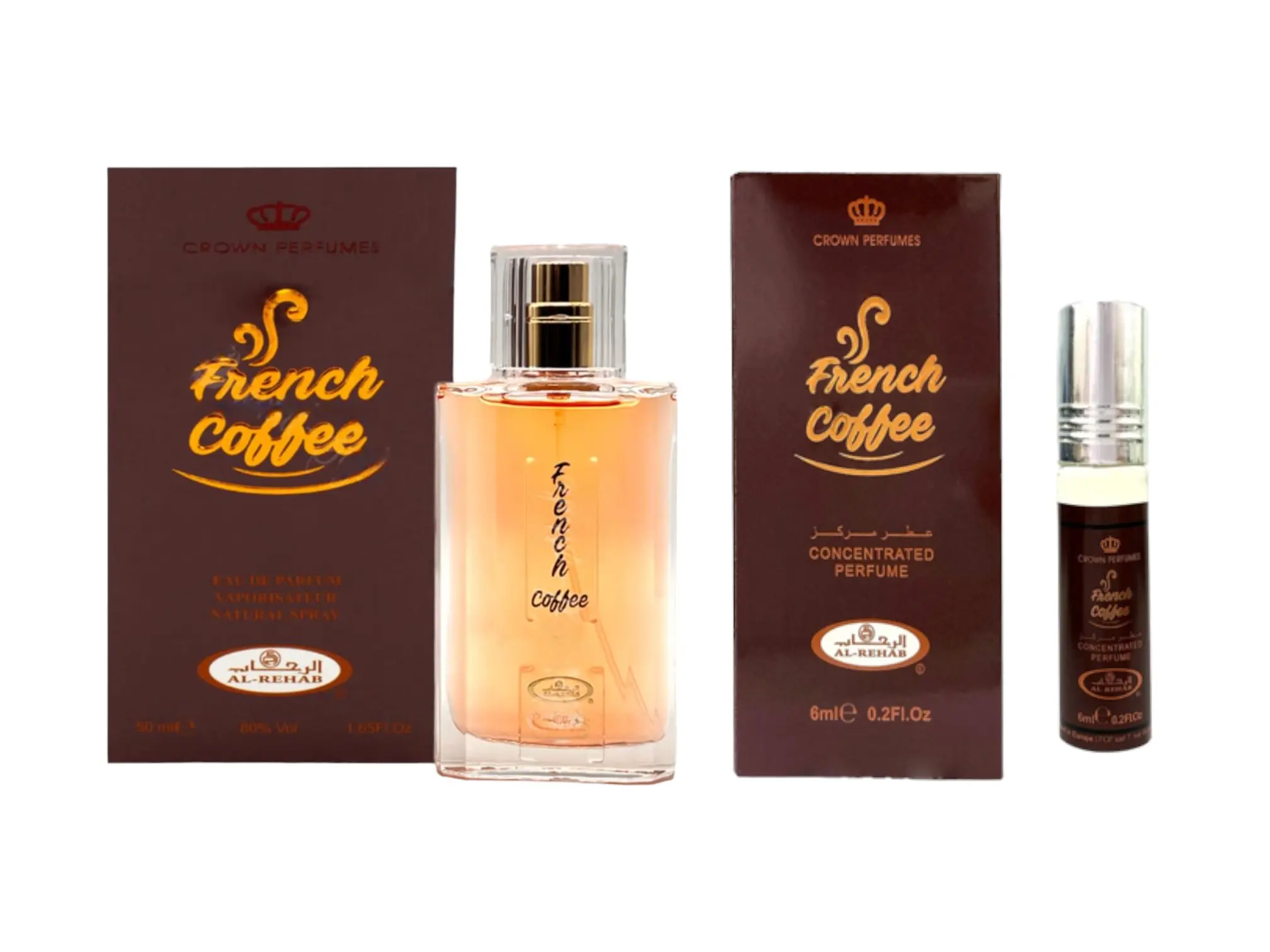(2pc Bundle Pack) French Coffee - (6ml + 50ml) Perfume Oil Roll-On & Spray by Al-Rehab (2pc Bundle Pack) French Coffee - (6ml + 50ml) Perfume Oil Roll-On & Spray by Al-Rehab