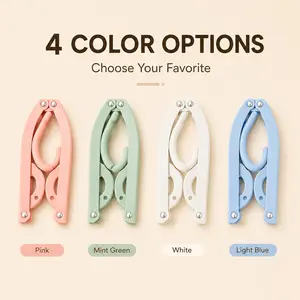 Four-Piece Portable Folding Clothes Hangers Set, Lightweight and Easy to Carry, Space-Saving Storage, Ideal for Home and Travel, Foldable Hangers