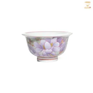 Liling Underglaze Multicolor Tea Cup & Lid-Holder