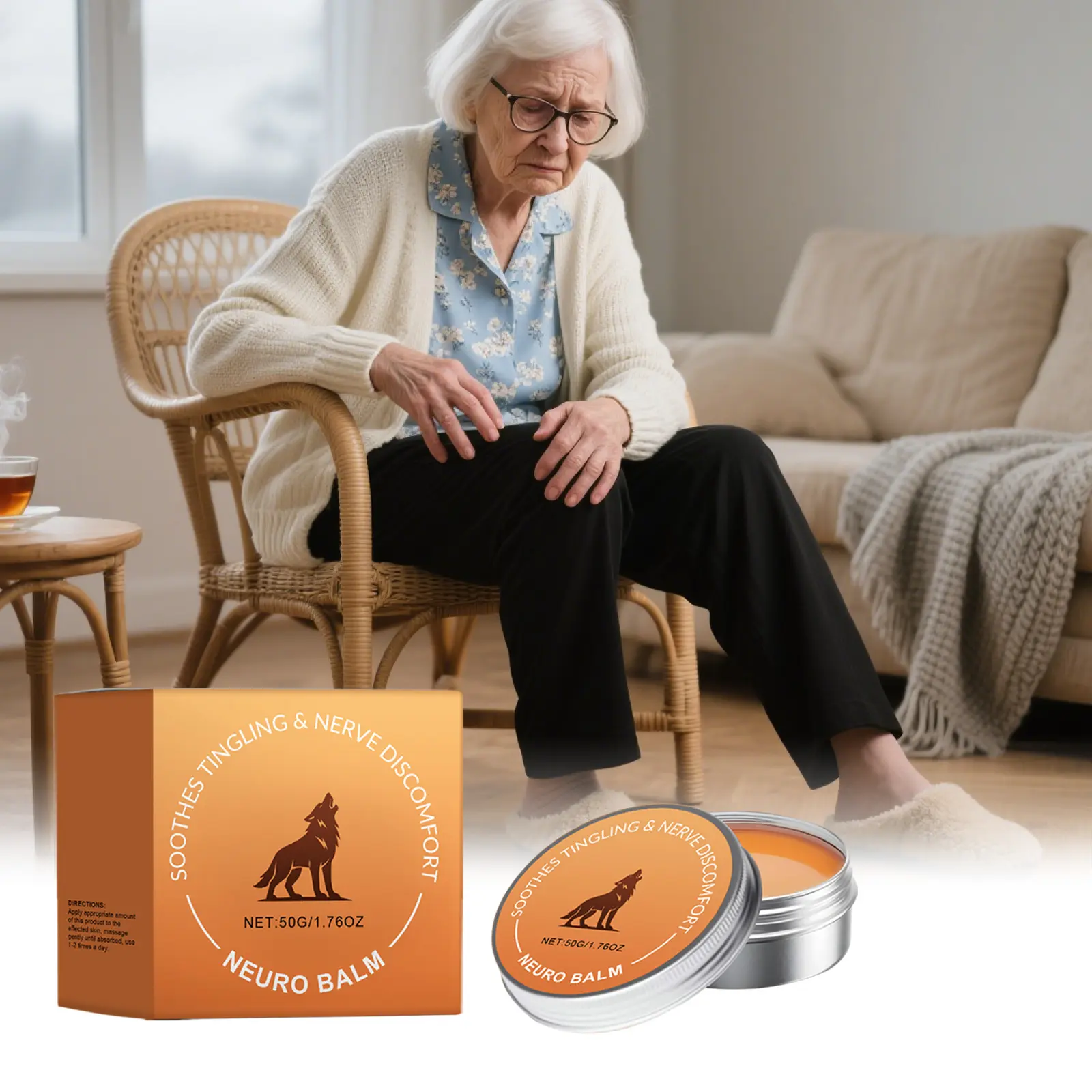 Neuropathy Nerve Relief Balm, Natural Herbal Joint Care Soothing Massage Cream, Cooling Soothing Ointment, Sciatica, Arthritis & Nerve Discomfort