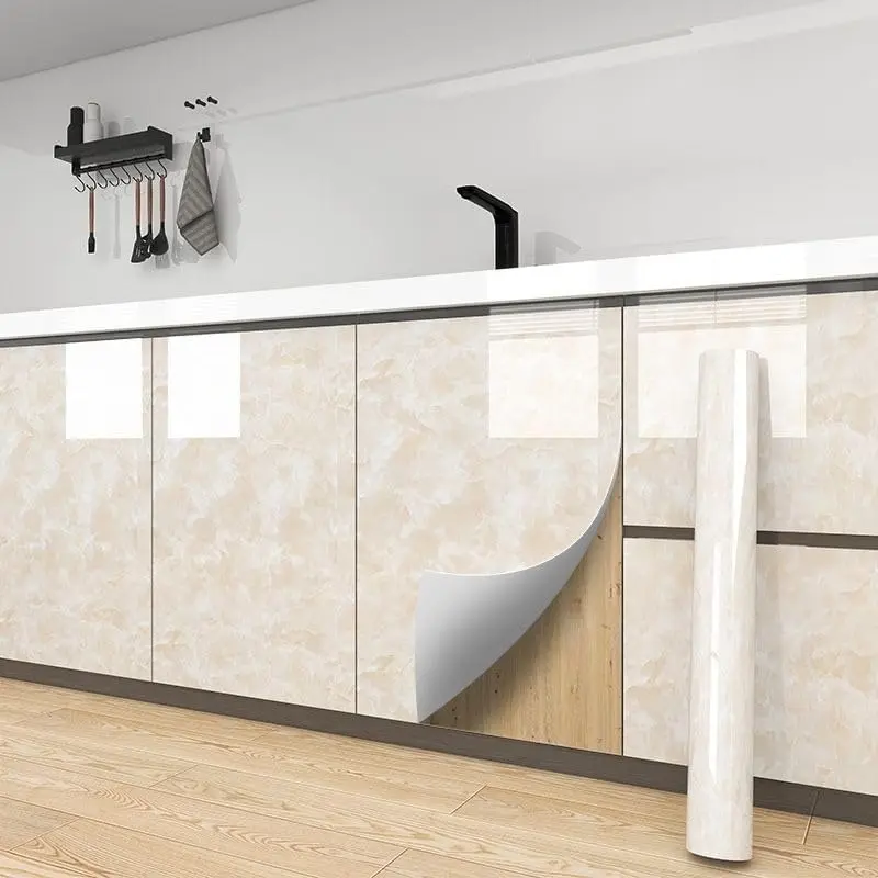 White Marble Contact Paper for Kitchen Countertops Waterproof Oil Proof Heat Resistant Peel and Stick Wallpaper Self Adhesive Film for Cabinets Furniture