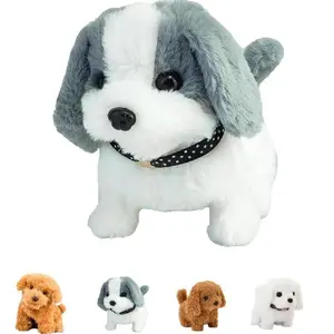 Electric simulation can make a pet dog that can talk and walk. It is a parent-child interaction toy for children and a cute little gift made of plush material.