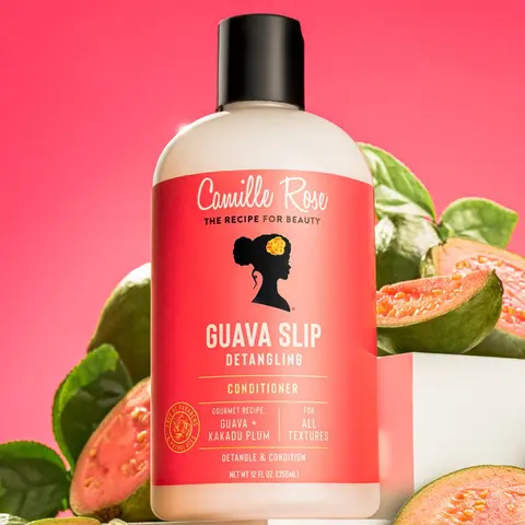 Camille Rose Guava Slip Conditioner, 12 oz, Hydrating, High-Slip Detangling & Easy Styling