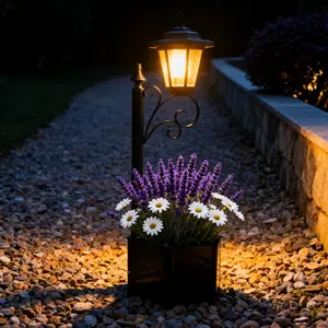 Solar Flower Pot Lights! Brighten Your Garden Path & Patio, Pathway Lights, Solar Outdoor Light, Yard Lighting, Solar Illuminated