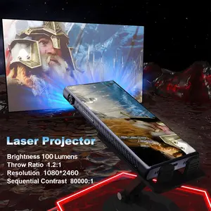 Smartphone Unlocked, 8GB+256GB/1TB Android 14 Rugged Cell Phone with Projector, 6.79’’ 5G Mobile Phones 12000mAh, Dual Sim/OTG/GPS/Face ID