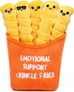 Emotional Support Crinkle Fries Plush Toy, Cute Soft Stuffed Fries Plushie, Funny Comfort Plush for Kids & Adults, Cozy Stress Relief Companion and Gift Idea for All Ages