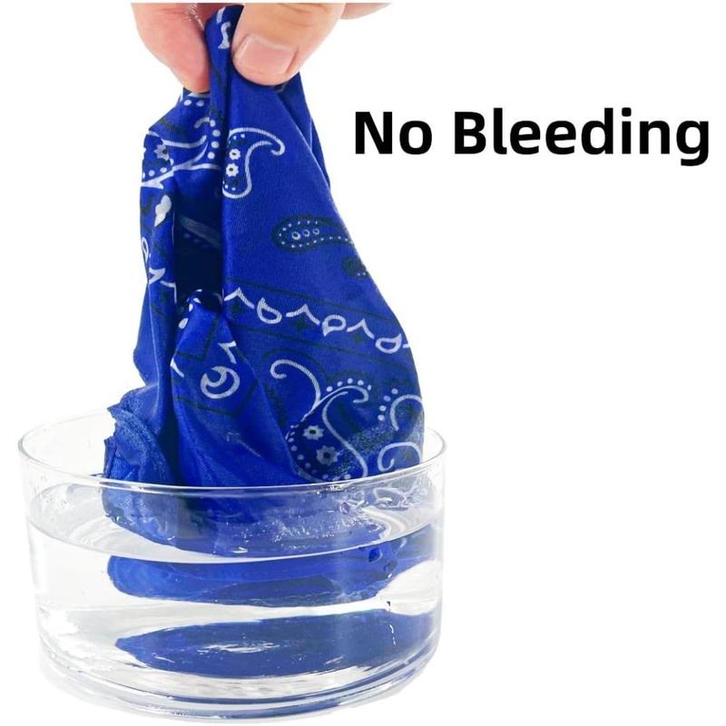 12-Pack Reversible Paisley Bandanas, Cotton Blend Handkerchiefs, Double Sides Printed Unisex Kerchief for Hip Hop, Street Dance & Outdoor Activities