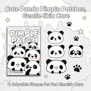 KHAZIX Cute Panda Mild Gentle Concealer Protective Pimple Patches, Effective Acne Treatment, Adorable Design, Perfect for Sensitive Skin, Daily Use