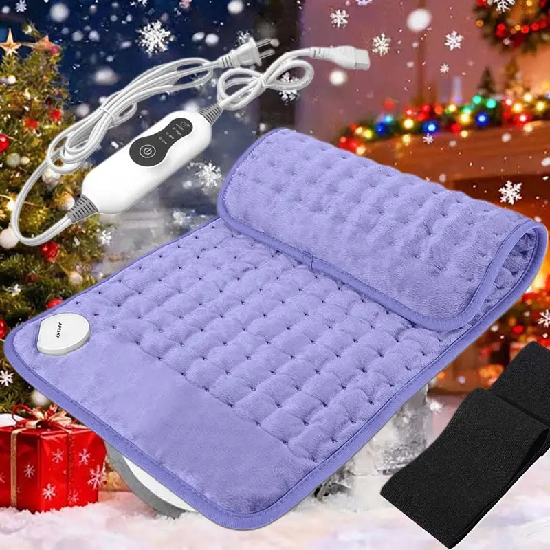 Large-size elastic strap heating pad with portable design, ideal for relieving pain in the back, legs, neck and shoulders, waist, and other areas. Features three temperature settings, automatic shut-off, and overheat protection. microwavable pet Adjustabl