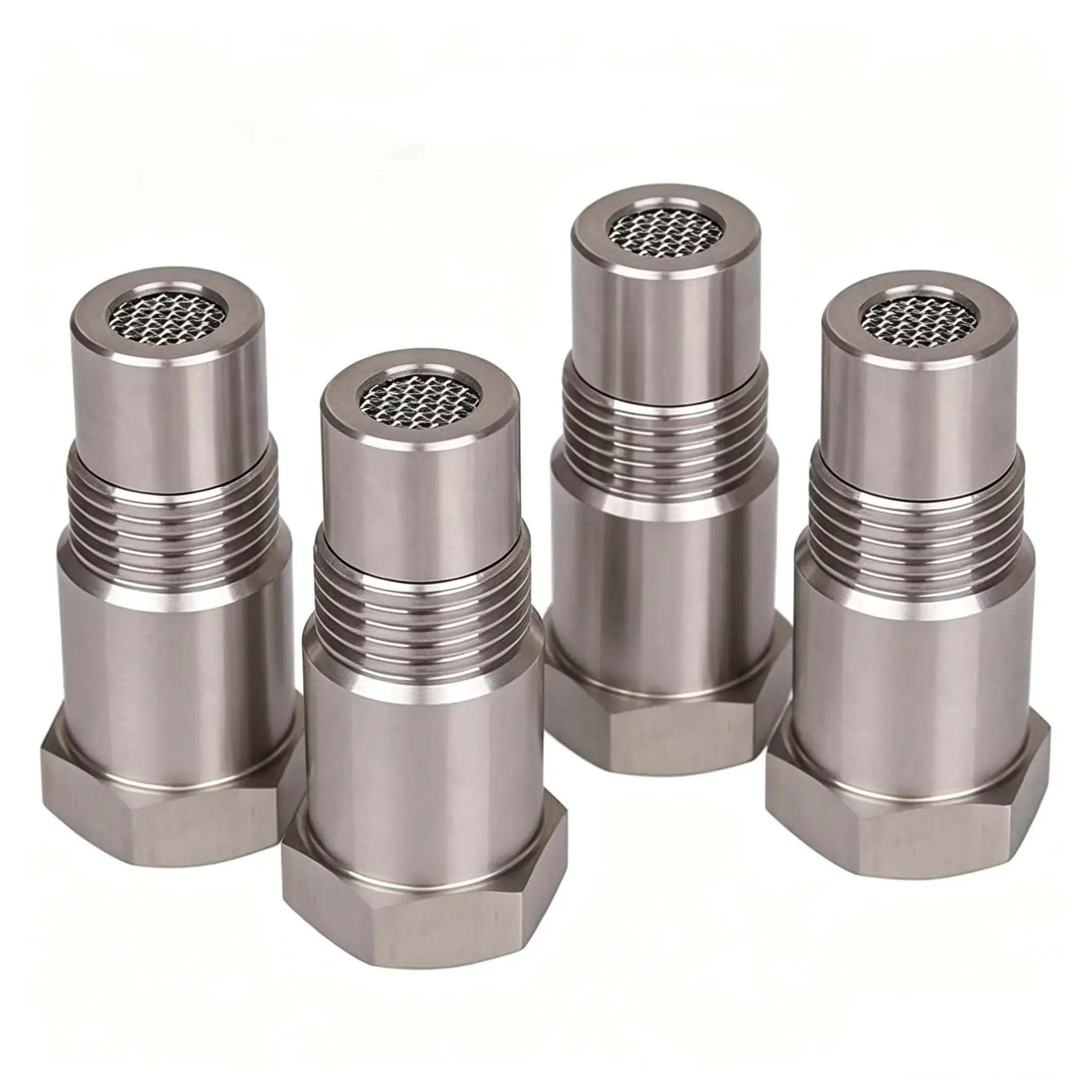 Stainless Steel Car Sensor Adapter Modification Parts - 2/4 Pcs Set, Universal Fit, Compatible with Most Gasoline Cars, Automotive Repair Accessory