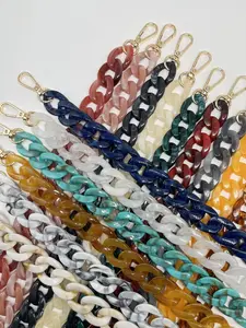 Multifunctional Acrylic Chain Strap, 45cm Adjustable Handle & Belt, Random Color Resin Bag Chain, Fashionable Shoulder Strap Accessory