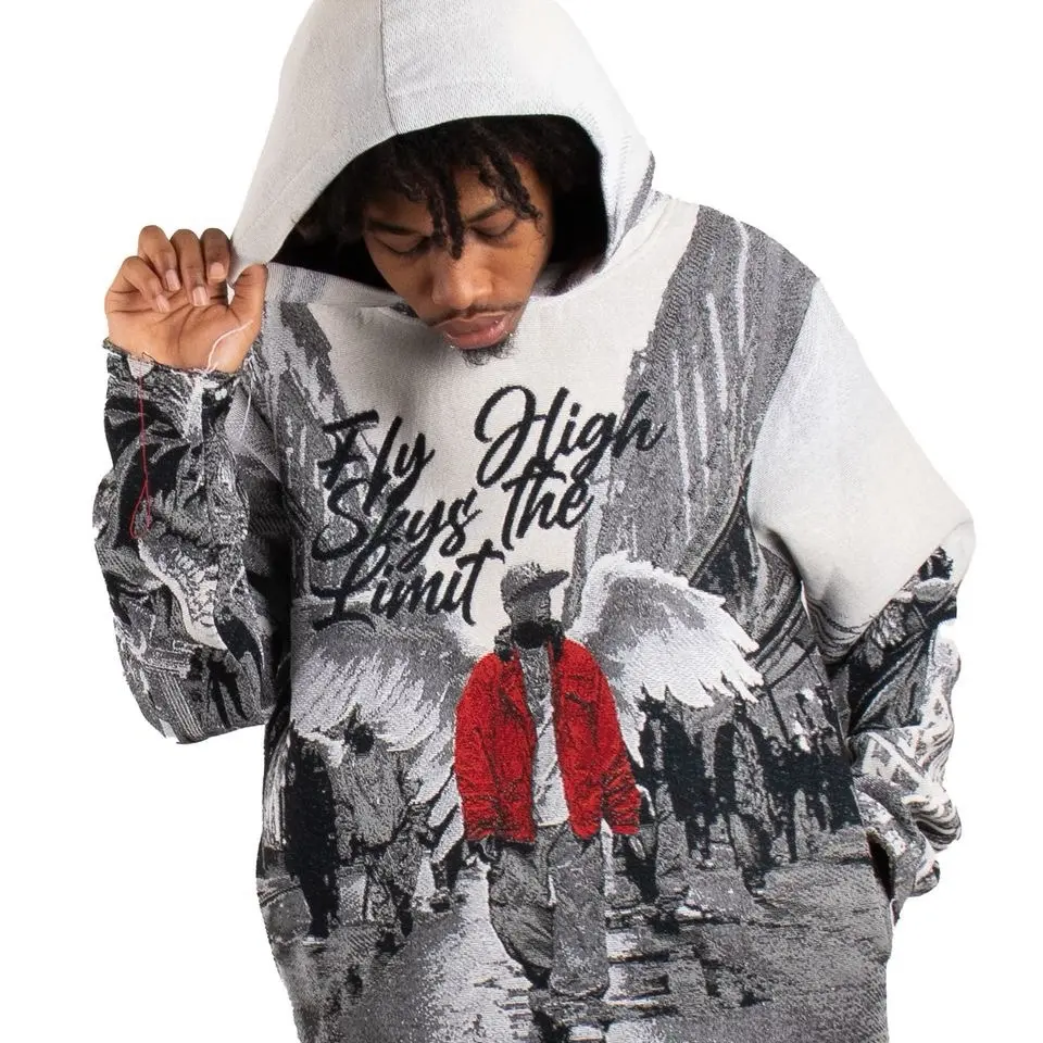 Premium Majestic Tapestry Hoodie with All Over Print for Men - Sweaters, Menswear Tops Man Pullover Long Sleeve unisex hoodie