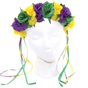 Mardi Gras Flower Halo Mardi Gras Tiara Mardi Gras Headband