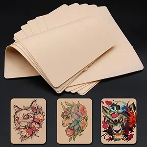 Blank Tattoo Skin Practice - 8x6" Soft Silicone Tattoo Fake Skin Set for Beginners and Experienced Artists - Double Sided Usage
