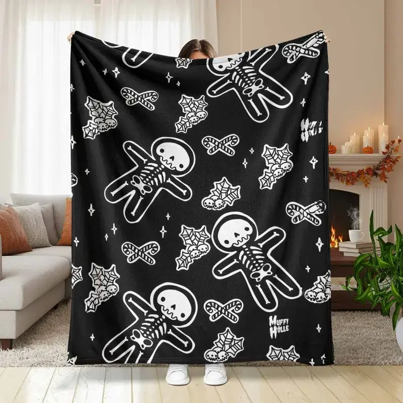 Vintage Fashion Bears Flannel Blanket Polo Inspired Print Soft Warm Cozy Throw for Sofa Bedroom Office Winter Decor Gift summerwins