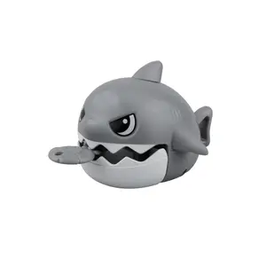 Pull String Chomping Shark Fidget Toy Keychain - Funny Biting Shark Stress Relief Toy, Interactive Moving Shark Eating Fish Gadget, Cute Sensory Backpack Charm for Kids Adults, Party Favor Gift