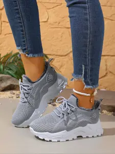 Women's Winter Warm Cotton Shoes, New Arrival Thick Sole Anti-Slip Snow Boots, Comfortable Indoor Outdoor Sports Sneakers Walking Shoes