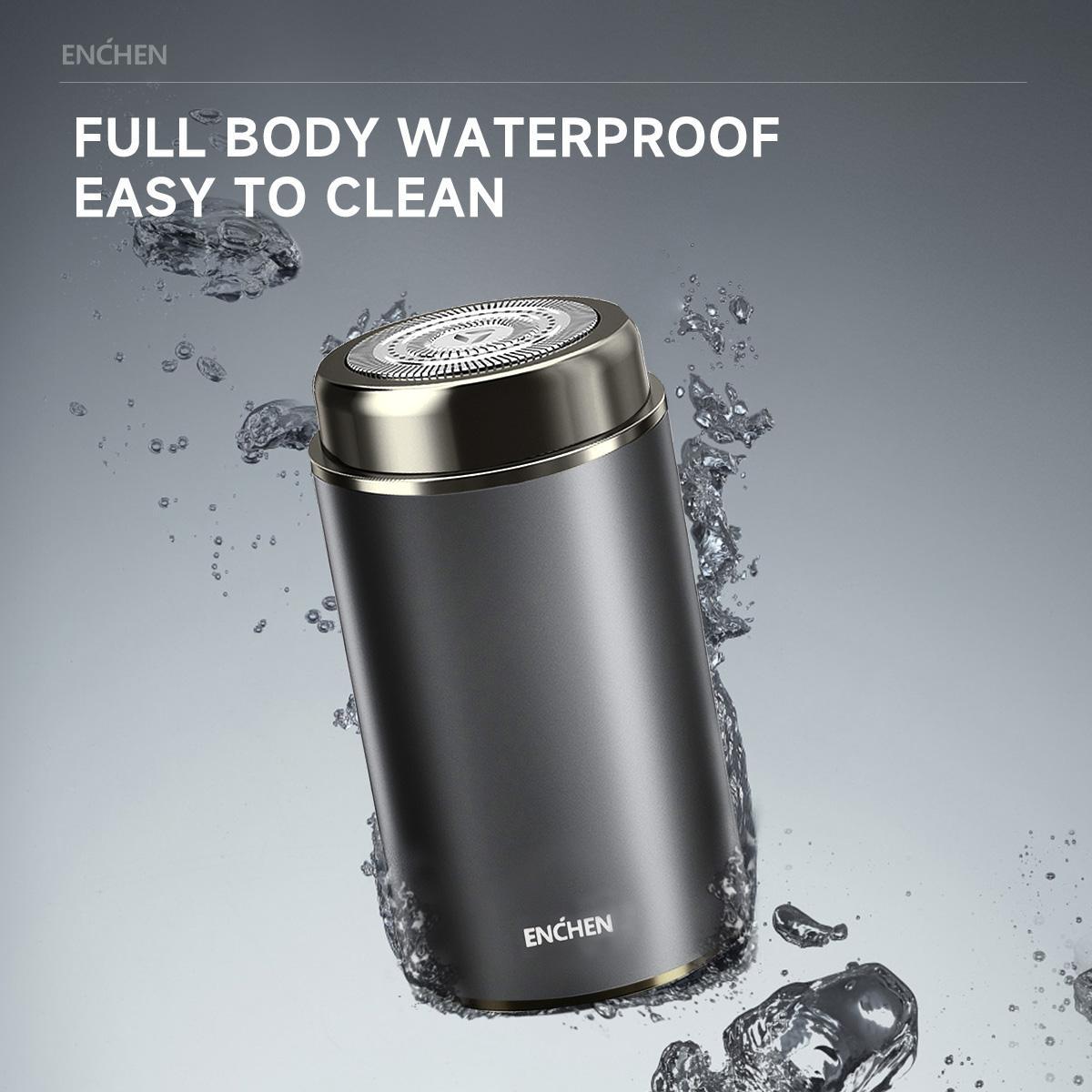 Enchen Mini Electric Razor for Men - Portable Shaver with LED Display, USB Charging, Wet/Dry Dual Use, Compact Design, S