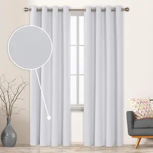 Deconovo Total Blackout Curtains 96 Inch Long for Sliding Glass Door Composited Thermal Insulated Light Blocking Window Drapes