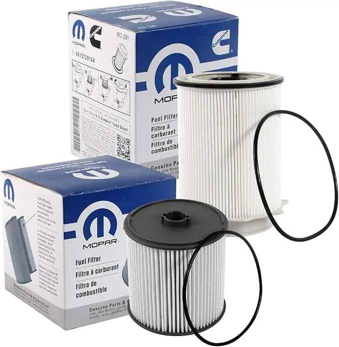 Mopar MO 291 Fuel Filter Kit, 2 Boxes for 2019-2024 6.7L Cummins Diesel Trucks, Replaces 68157291AA & 68436631AA, 15 GPH Flow Rate Carburant Filter