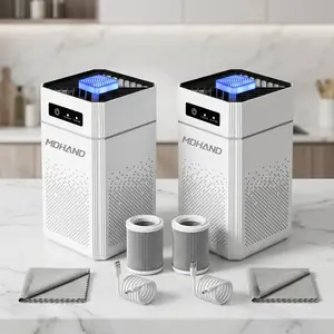 【Father's Day Gift】2 Sets Large Room Air Purifier with Filters USB Charging Cable, Remove Odors And Dust Air Purifiers for Home Bedroom Room Office