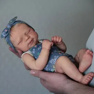 GUESSBELLY 3D Skin With Visible Veins Vinyl Limbs Cloth Body 48 CM Asleep Reborn Baby Doll Toy For Girl Lifelike Babies Newborn Doll Play House Bedtime Toy
