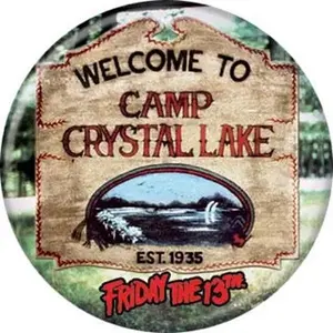 F 13 Camp Crystal Lake Buttons 1.25" Round