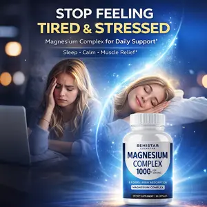 Sehistar 8-in-1 Magnesium Complex 1000mg per Serving 8 Essential Forms for Sleep Muscles & Wellness 90 Capsules Non-GMO Dietary Supplement for Healthcare magnesium complex 8 elemental Multimineral Chelated tiktokshopspringglowup