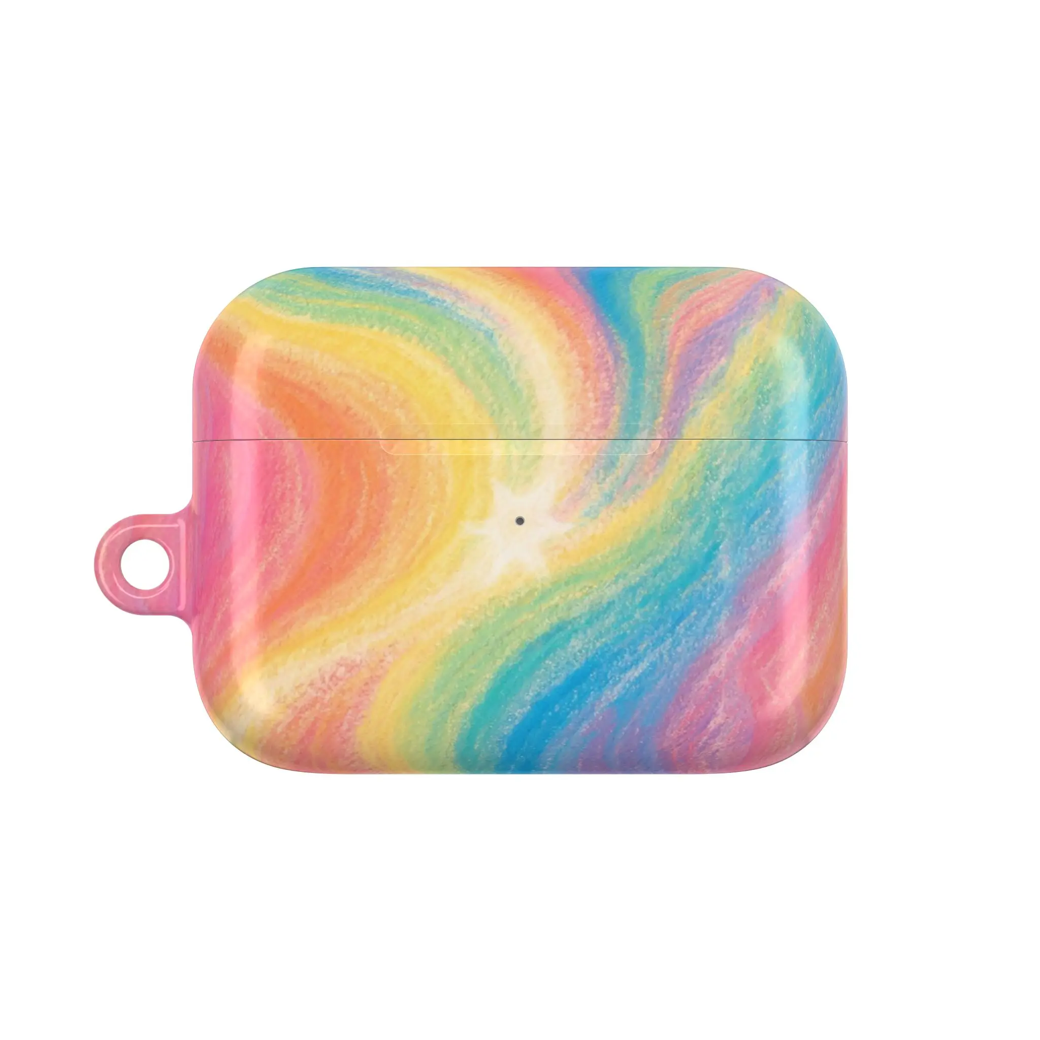 Rainbow Swirl AirPods Pro Case – Colorful Pastel Marble Protective Cover, Cute Aesthetic AirPod Case
