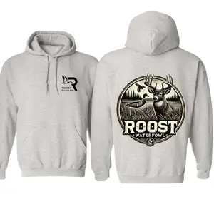 Men's Western Wear Hoodie - Roost Waterfowl Design with Detailed Hunting - Inspired Artwork - Classic Fit - Tops