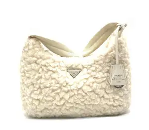 Pre-owned PRADA Leather Small Leather Goods white shoulder bag