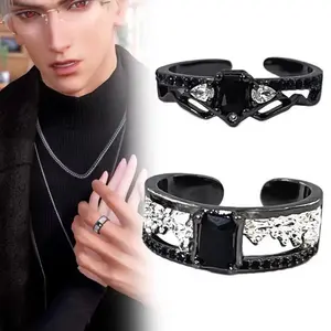 A Pair Mobile Games Love and Deepspace Cosplay Character Sylus Ring Opening Level Couple Rings Jewelry Accessories Fans Gifts