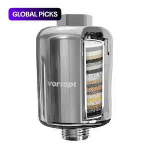 Vortopt 20 Stage Hard Water Shower Head Filter, High Performance Revitalizing Shower Filter, Reduces Heavy Metals from Chlorine, Dry Itching, Chrome, Filtered Showerhead, DB-1 Showerhead #GLOBAL PICKS