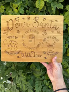 Santa Tray | Treats for Santa Tray | Santa Treat Tray | Milk & Cookies Tray | Christmas Tradition | Christmas Eve | Custom Tray