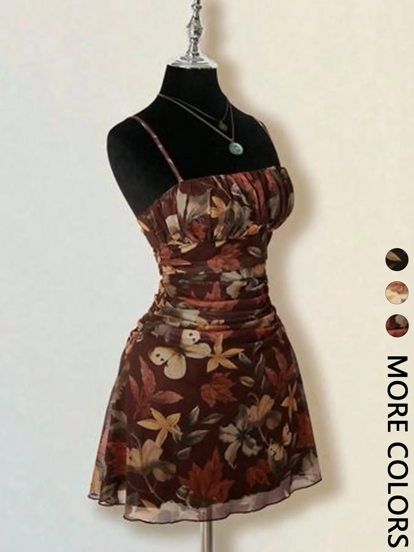 1 Piece Autumn Leaf Waist-Cinched Floral Print Dress | Euro-American Casual  Vibe Chic | Spaghetti Strap Design + Breathable Fabric + Lightweight |  Comfortable Pick for Autumn Day Trips / Casual Social Gatherings - TikTok  Shop