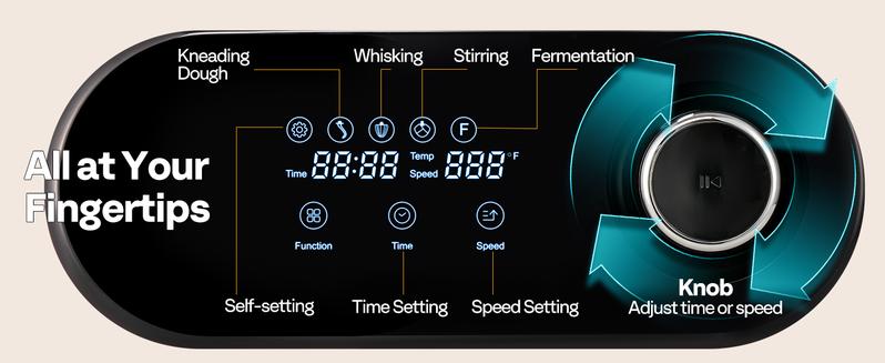 VIVOHOME Stand Mixer with Fermentation, One-Touch Presets 11 Speed Electric Dough Mixer with 6QT Bowl, Kitchen Standing Mixer for Baking, Cake with Flex Edge Beater, Bread Hook, Whisk